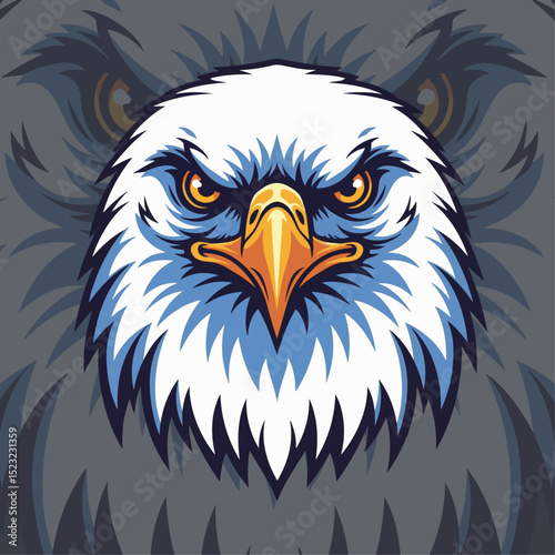 Majestic bald eagle with piercing eyes displaying noble strength and freedom