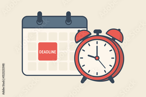 Crucial Deadline, Time Management and Planning Concepts for Business Success. Project Schedule, Productivity and Efficiency in Work. Important Date Reminder.