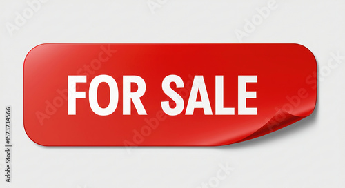 For sale square sticker banner