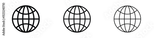 Globe icon editable. Design template vector