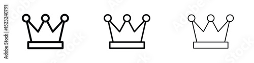 Crown icon editable. Design template vector