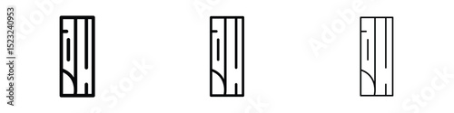 Wood board icon editable. Design template vector