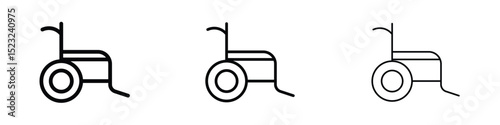 Wheelchair icon editable. Design template vector