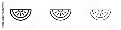 Watermelon icon editable. Design template vector