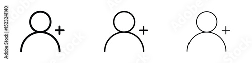 User add icon editable. Design template vector