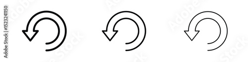 Undo icon editable. Design template vector