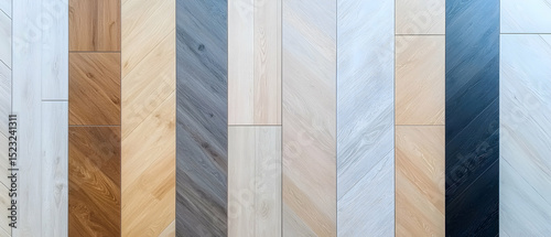 Variety Of Wood And Stone Tiles Displayed In Rows