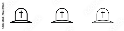 Tombstone icon editable. Design template vector