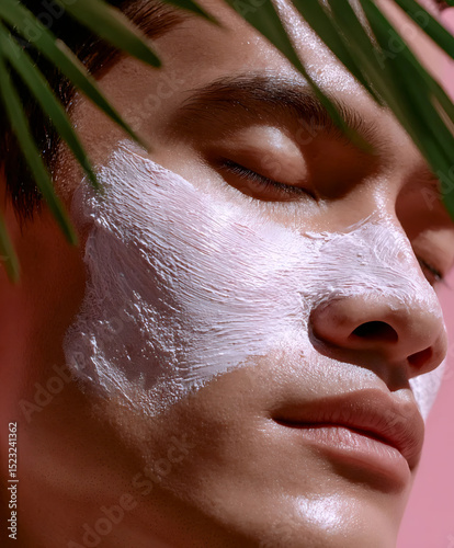 woman with facial mask