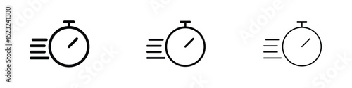 Time fast icon editable. Design template vector