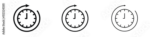 Time forward icon editable. Design template vector