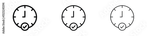 Time check icon editable. Design template vector