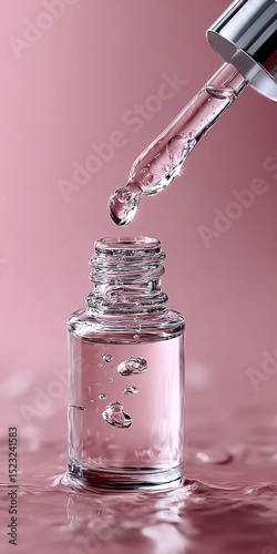 bottle of perfume on black background