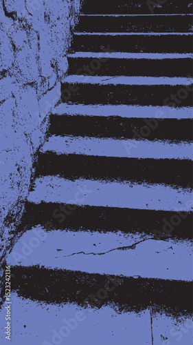 Old stone steps and wall abstract