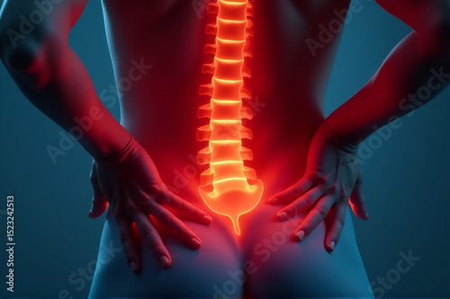 A woman experiencing physical discomfort and distress, suitable for use in medical or emotional context