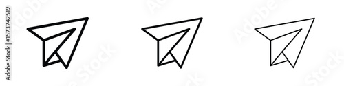 Paper plane icon editable. Design template vector