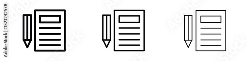 Notebook icon editable. Design template vector