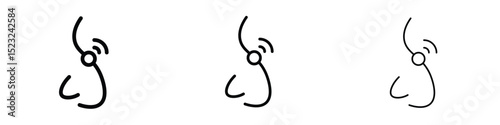 Nose pain icon editable. Design template vector