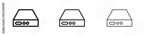 Hard Disk icon editable. Design template vector