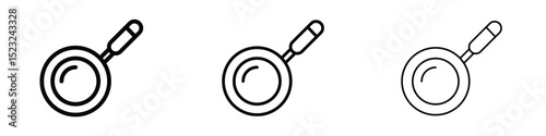 Frying pan icon editable. Design template vector