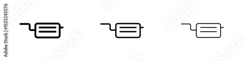 Exhaust pipe icon editable. Design template vector