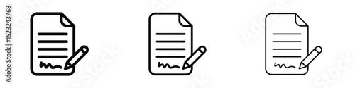 Document signed icon editable. Design template vector