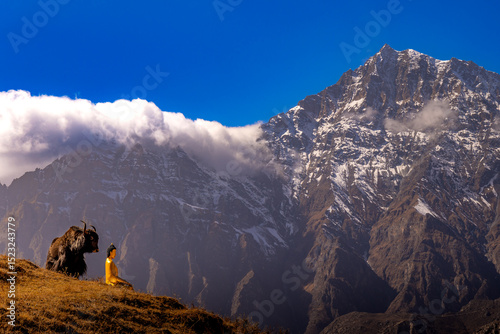mountain landscape in the himalayas