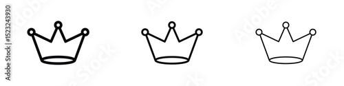 Crown icon editable. Design template vector