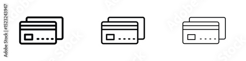 Credit card icon editable. Design template vector