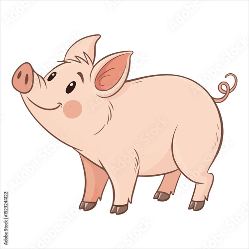 Cute Pig - Piglet Character Mascot.