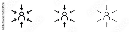 Centric consumer icon editable. Design template vector
