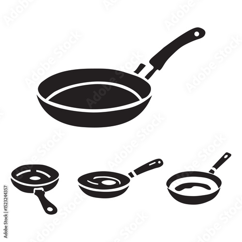 Frying pan silhouette illustration