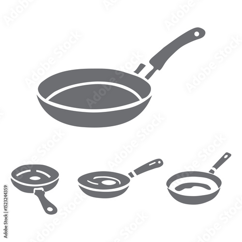 Frying pan silhouette illustration