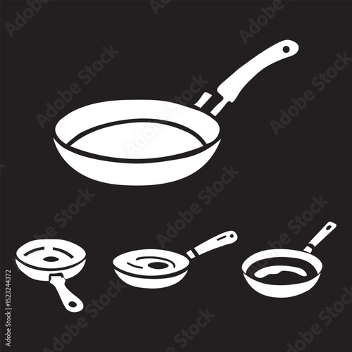Frying pan silhouette illustration