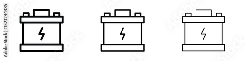 Car battery icon editable. Design template vector