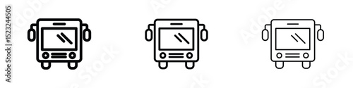Bus icon editable. Design template vector