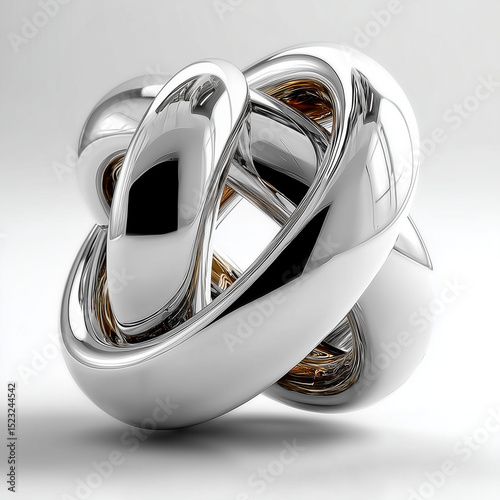 Metallic concentric circles in modern design with gold and copper tones  