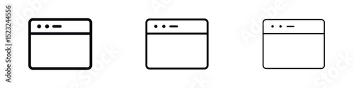 Browser icon editable. Design template vector