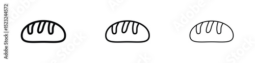 Bread icon editable. Design template vector
