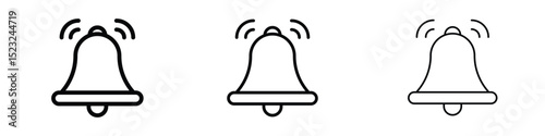 Bell ring icon editable. Design template vector