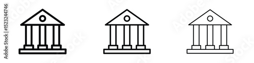 Bank icon editable. Design template vector
