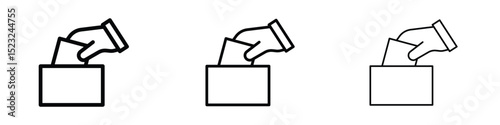 Ballot icon editable. Design template vector