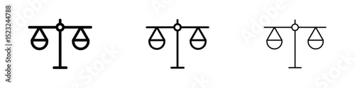 Balance scale icon editable. Design template vector