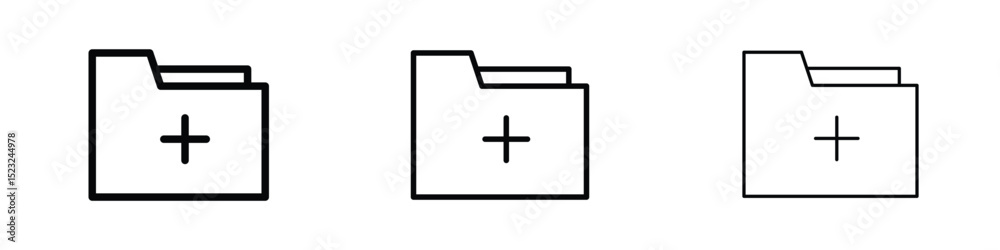 Fototapeta premium Add folder icon editable. Design template vector