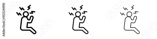 Anxiety or stress icon editable. Design template vector