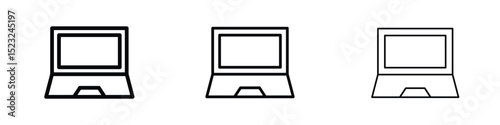Laptop icon editable. Design template vector
