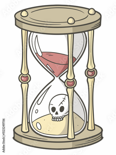 Hourglass – Time and Countdown Symbol – Vector Illustration