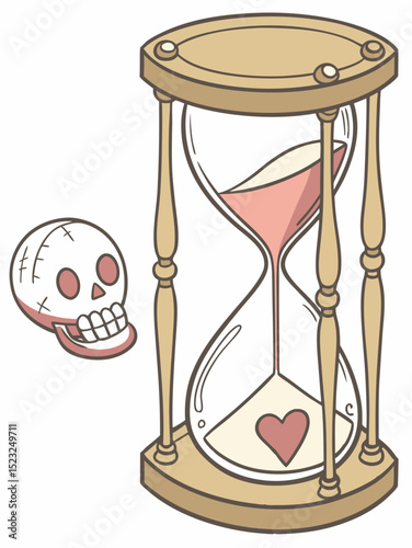Hourglass – Time and Countdown Symbol – Vector Illustration