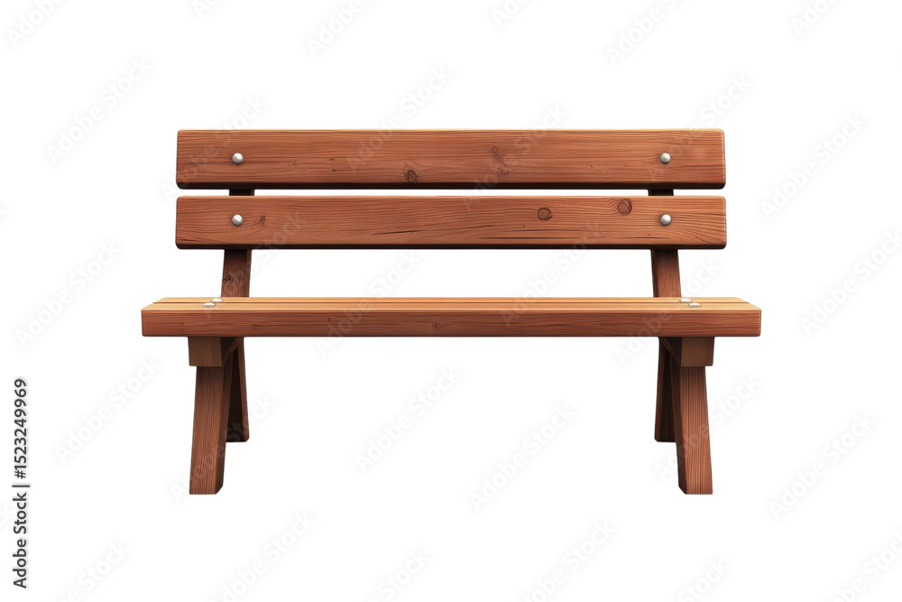 A weathered wooden bench awaits visitors in a quiet park promising moments of reflection and on transparent background A weathered wooden bench awaits visitors in a quiet park promising moments of reflection and on transparent background