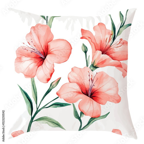 Pillowcase, watercolor clipart vector, high quality, isolated on a white background.